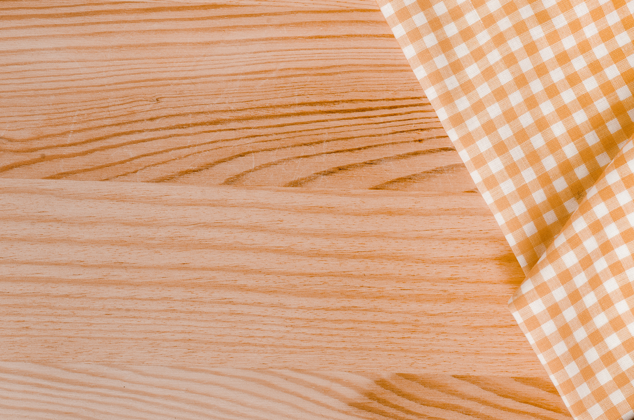 orange checkered fabric tablecloth